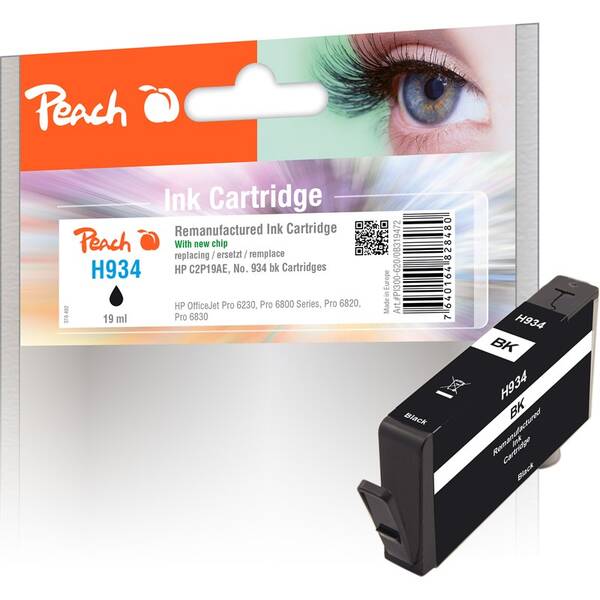 Cartridge Peach HP 934, 505 strán čierna

