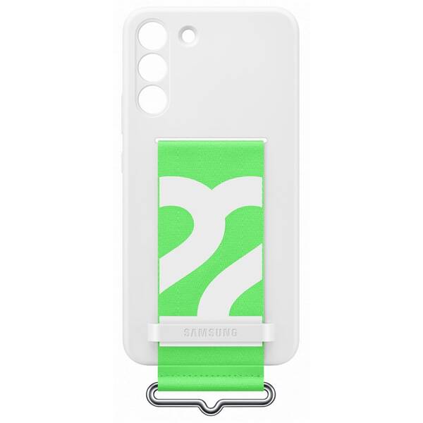 Kryt na mobil Samsung Silicone Cover s pútkom na Galaxy S22+ biely


