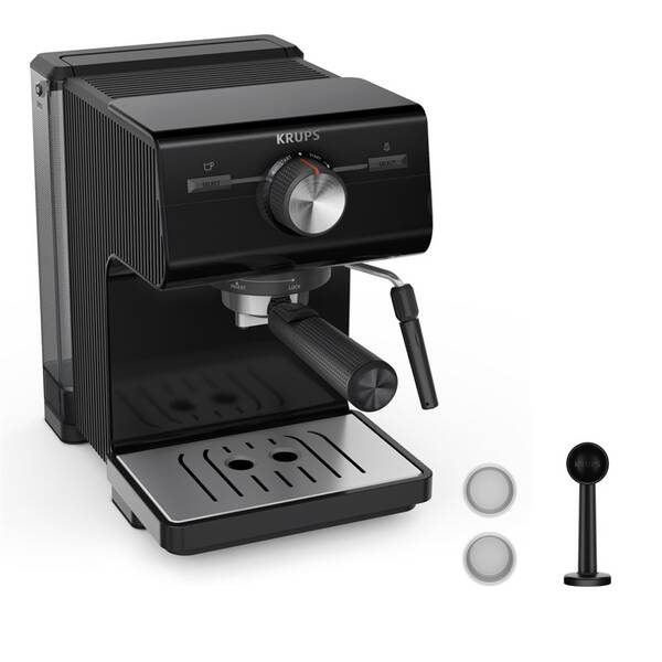 Pákový kávovar Krups XP381810 Authentic C50 čierny

