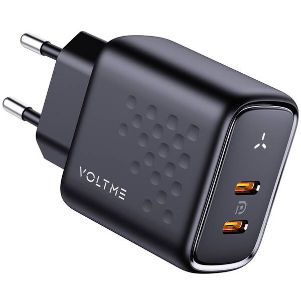 Nabíjačka do siete Voltme Revo 45 2xUSB-C 45W čierna


