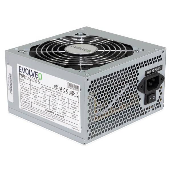 Zdroj Evolveo Pulse 350ATX 350W strieborný

