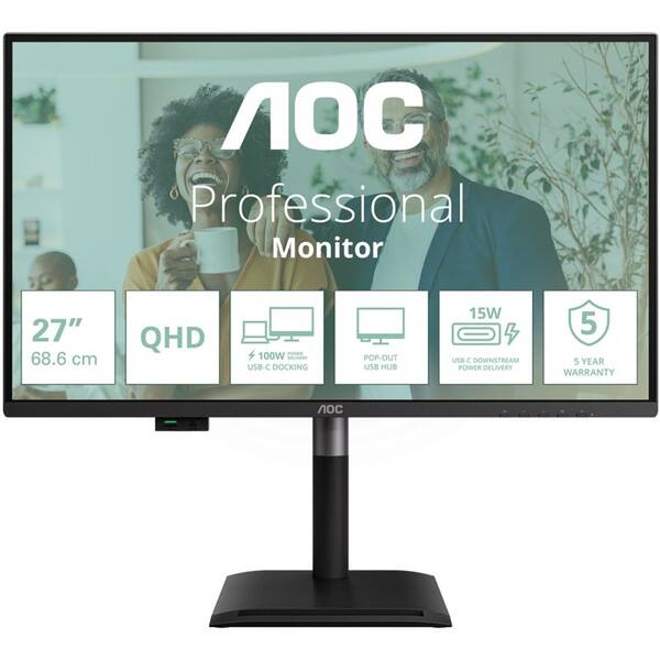 Monitor AOC Q27P4CV čierny

