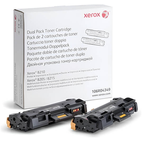 Toner Xerox 106R04349, 2x 3000 strán, 2-pack čierny

