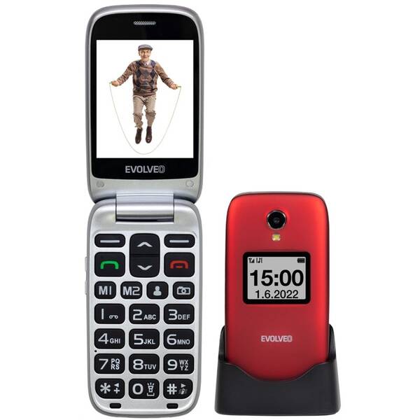 Mobilný telefón Evolveo EasyPhone FS červený

