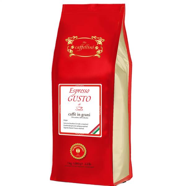 Káva zrnková Caffellini ESPRESSO GUSTO 1KG 

