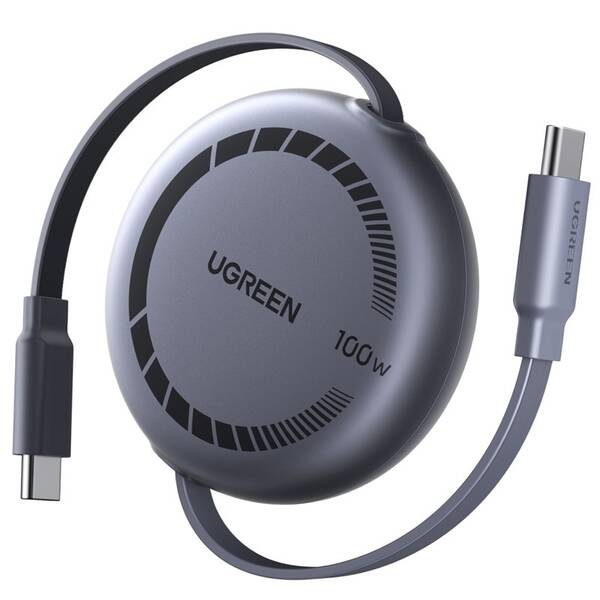 Kábel UGREEN USB-C/USB-C, 100W, 1m sivý

