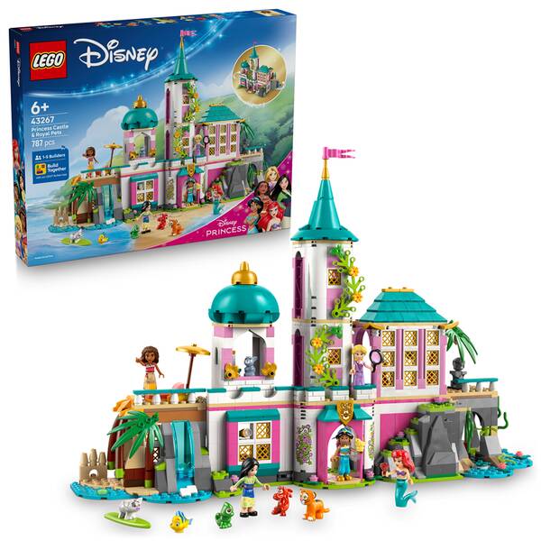 Stavebnica LEGO® │ Disney 43267 Hrad princezien a kráľovskí domáci miláčikovia 

