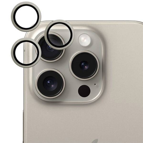 Ochranné sklo šošovky fotoaparátu Epico Aluminium Lens Protector na Apple iPhone 15 Pro/15 Pro Max zlaté

