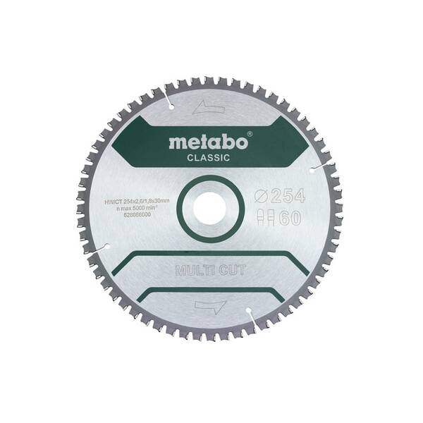 Pílový kotúč Metabo 254x30 60 FZ/TZ 5°neg 628285000 

