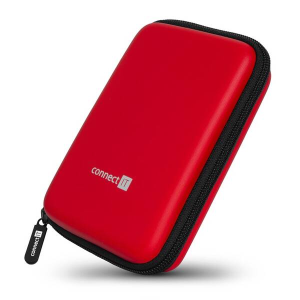 Puzdro na HDD Connect IT HardShellProtect, škrupinové, pre 2,5" HDD - červené červené

