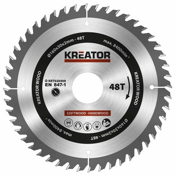 Pílový kotúč Kreator KRT020409 160mm 48T 

