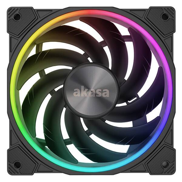 Ventilátor AKASA SOHO AR, 120 mm, ARGB, PWM čierny


