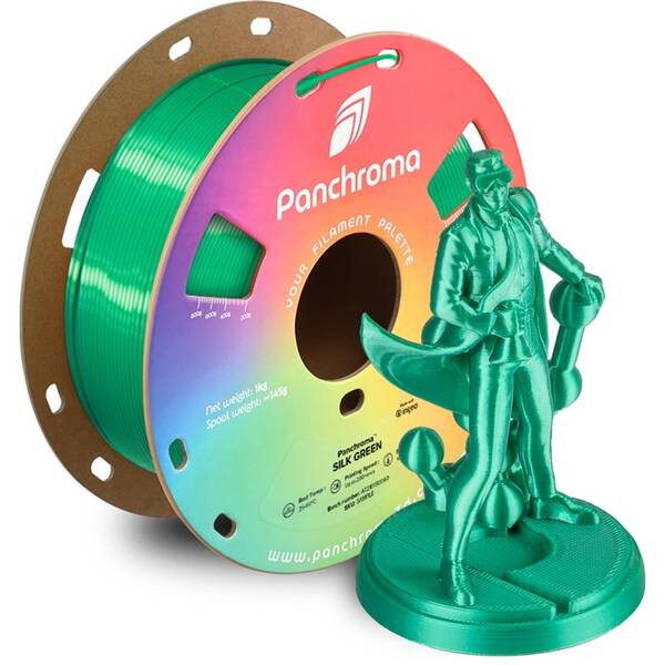 Tlačová struna (filament) Polymaker Panchroma PLA Silk zelený


