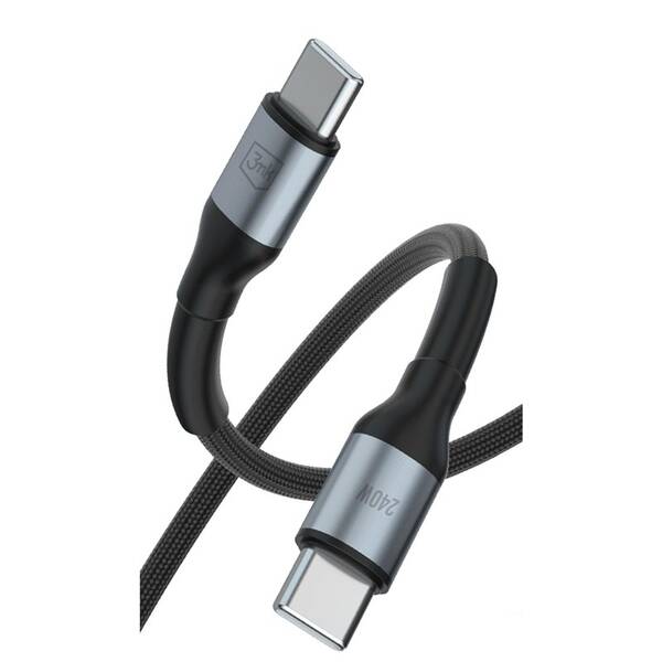 Kábel 3mk Hyper N-SERIES USB-C/USB-C, 240W, 2m čierny

