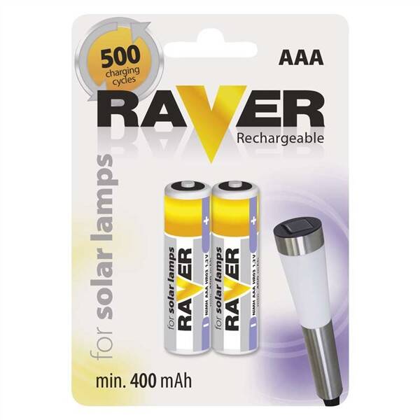 Batéria nabíjacia Raver SOLAR HR03 (AAA), 2 ks v blistru 


