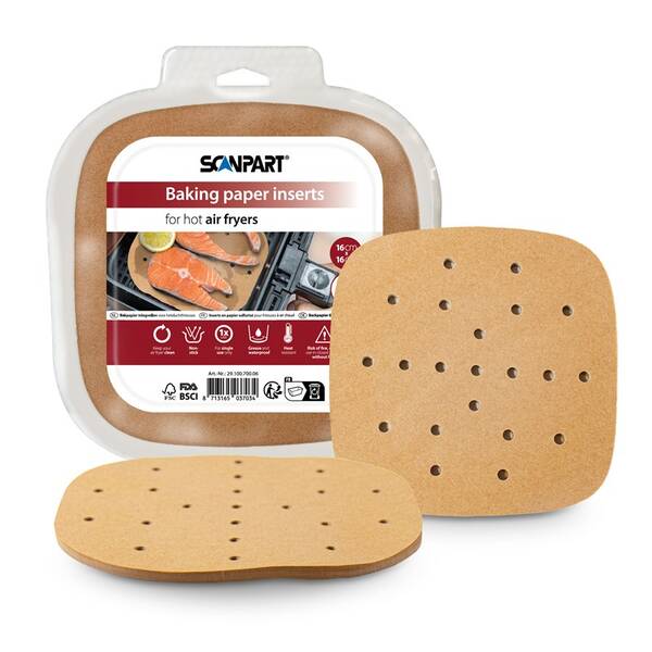 Papierové formy Scanpart SCA2910070006, 16×16 cm (100 ks) hnedá

