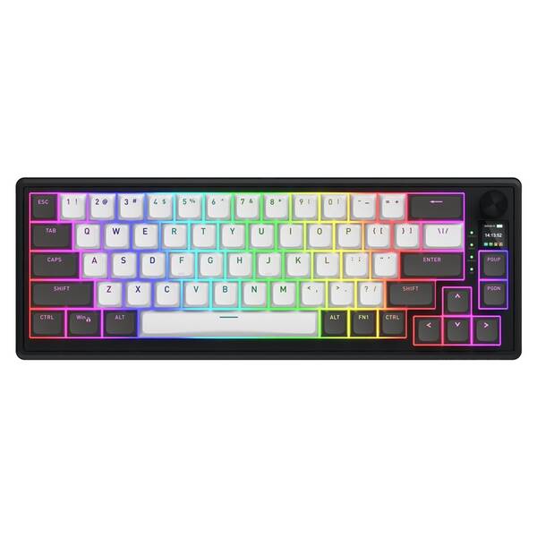 Klávesnica HATOR Skyfall 65 PRO Wireless, US layout čierna/biela

