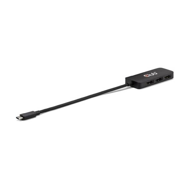 USB Hub Club3D USB-C na 3xDisplayPort, Single: 8K30Hz, Triple: 4K60Hz čierny

