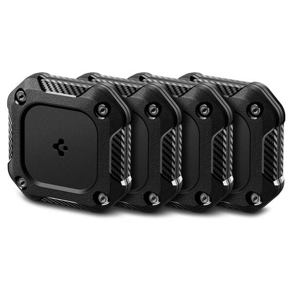Puzdro Spigen Tough Armor na AirTag (4 ks) čierne

