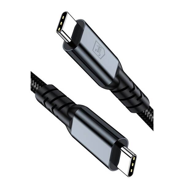 Kábel 3mk Hyper N-SERIES USB-C/USB-C, Thunderbolt 4, 240W, 1m čierny

