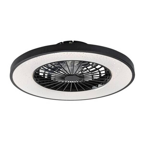 LED stropné svietidlo Rabalux DALFON2 71334, s ventilátorem čierne

