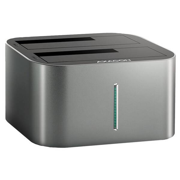 Dokovacia stanica Axagon SuperSpeed USB DUAL 2.5"/3.5" HDD/SSD dock sivá

