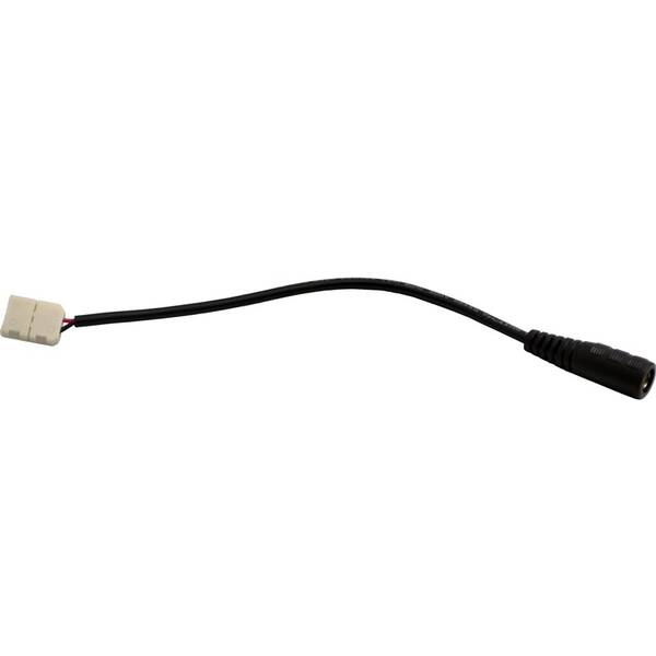Konektor Solight napájacie, pre LED pásky 0,8cm, zacvakávacie, 0,55cm zdierka čierny

