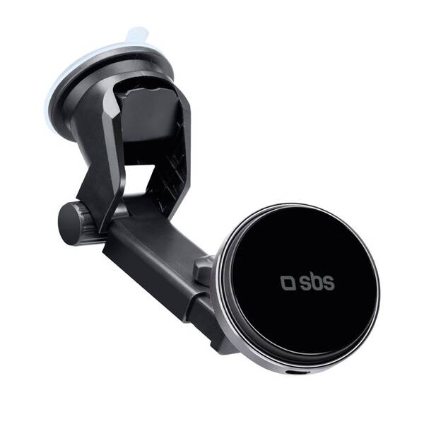 Držiak do auta SBS MagCharge magnetický, s prísavkou, 15 W čierny

