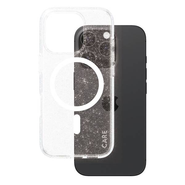 Kryt na mobil PanzerGlass CARE Star Lit MagSafe na Apple iPhone 16 Pro biely/priehľadný

