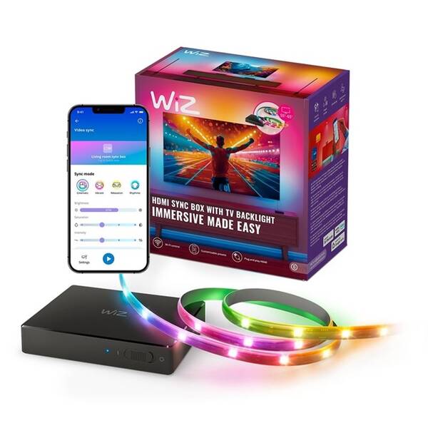 LED pásik WiZ Starter kit 75"-85", WiZ Sync box čierny

