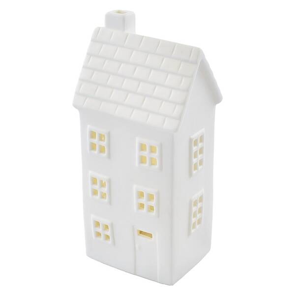 LED dekorácie EMOS keramický domček, 16 cm, 1LED, vnútorná, teplá biela, časovač 

