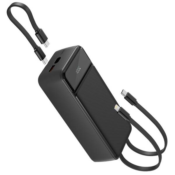 Powerbank Spello by Epico ForcePack 30000mAh, s integrovanými káblami SP31 čierna

