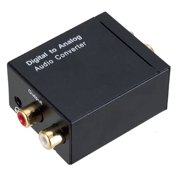 DAC prevodník WG digilátny signál na analóg RCA L/R 3,5 mm čierny

