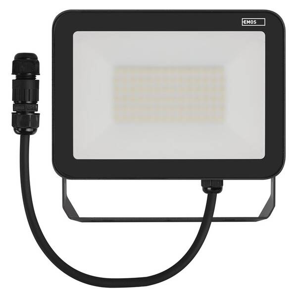 Reflektor EMOS INOVO 50W 5500LM IP65 NW čierny

