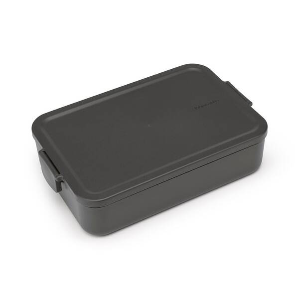 Jedálenský box Brabantia Bento Make & Take, dark grey čierny

