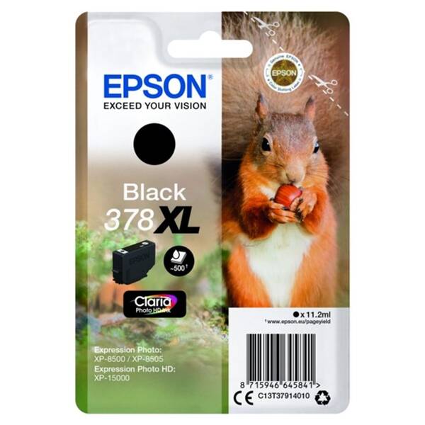 Cartridge Epson 378 XL, 500 strán čierna

