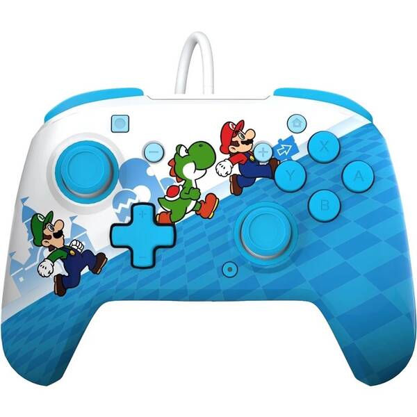 Gamepad PDP Rematch Wired Controller Mario Escape, Nintendo Switch modrý biely

