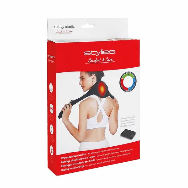 Vyhrievacia bandáž Stylies Comfort and Care na krk čierna

