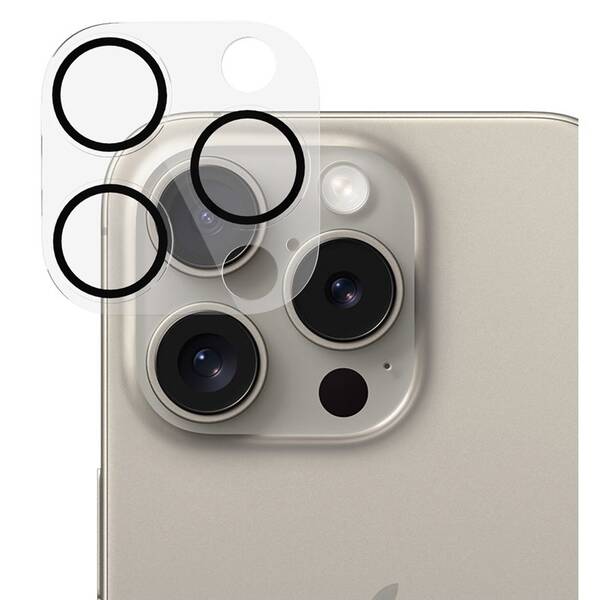 Ochranné sklo šošovky fotoaparátu Epico Aluminium Lens Protector na Apple iPhone 16 Pro/16 Pro Max čierne

