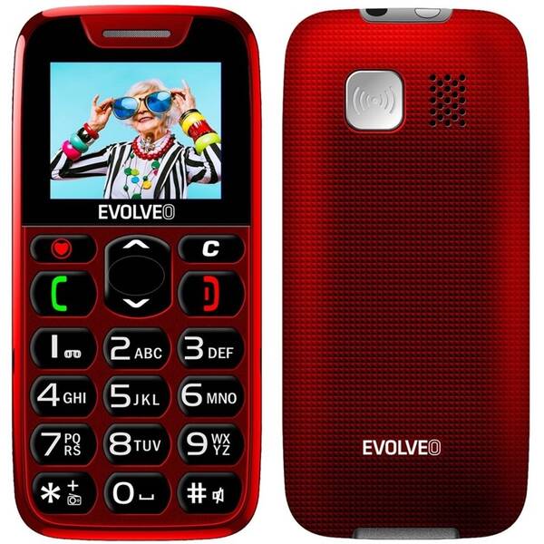 Mobilný telefón Evolveo EasyPhone červený

