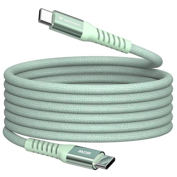 Kábel Verbatim Sync & Charge USB-C/USB-C 60W 1,2m zelený

