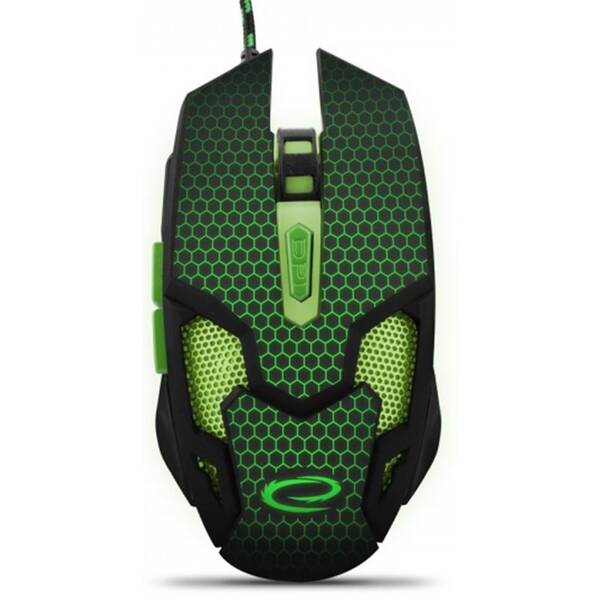 Myš Esperanza COBRA MX207 čierna/zelená

