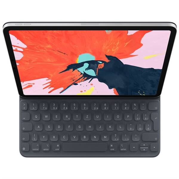 Puzdro s klávesnicou na tablet Apple Smart Keyboard Folio 11" iPad Pro (2018), SK sivé

