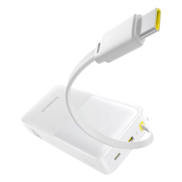 Powerbank Baseus Bipow 2 20000mAh 20W s káblom USB-C biely

