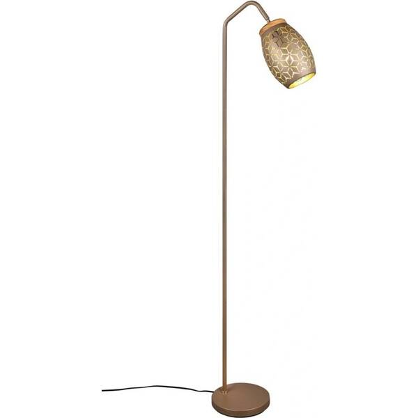 Stojacia lampa Reality BIDAR, E27 hnedá

