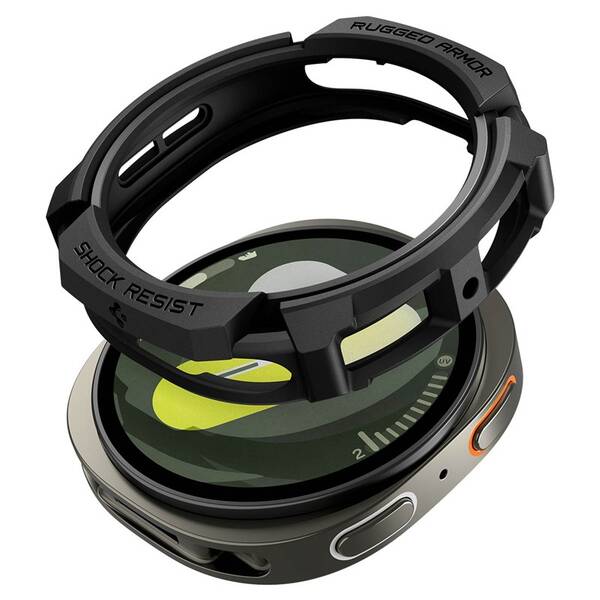 Ochranné puzdro Spigen Rugged Armor na Samsung Galaxy Watch 8 (44mm) čierny

