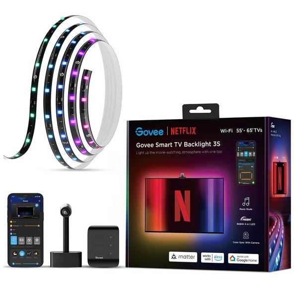 LED pásik Govee Smart LED podsvietenie, RGBICW, Netflix TV 55-65 


