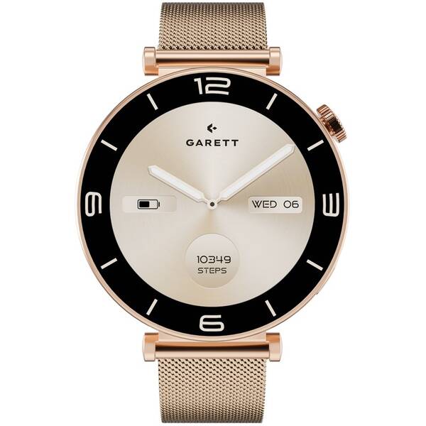 Inteligentné hodinky Garett Rose Mesh steel zlaté

