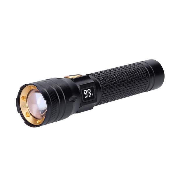 Lampáš Solight Nabíjací, 200lm, zoom, Li-Ion čierna

