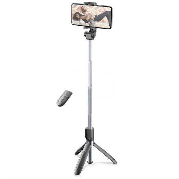 Selfie tyč CellularLine Freedom s funkciou tripodu čierna

